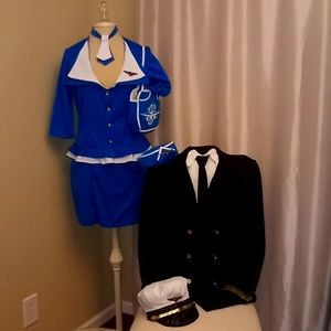 Couple Halloween Costume Pilot & Flight Attendant Costume